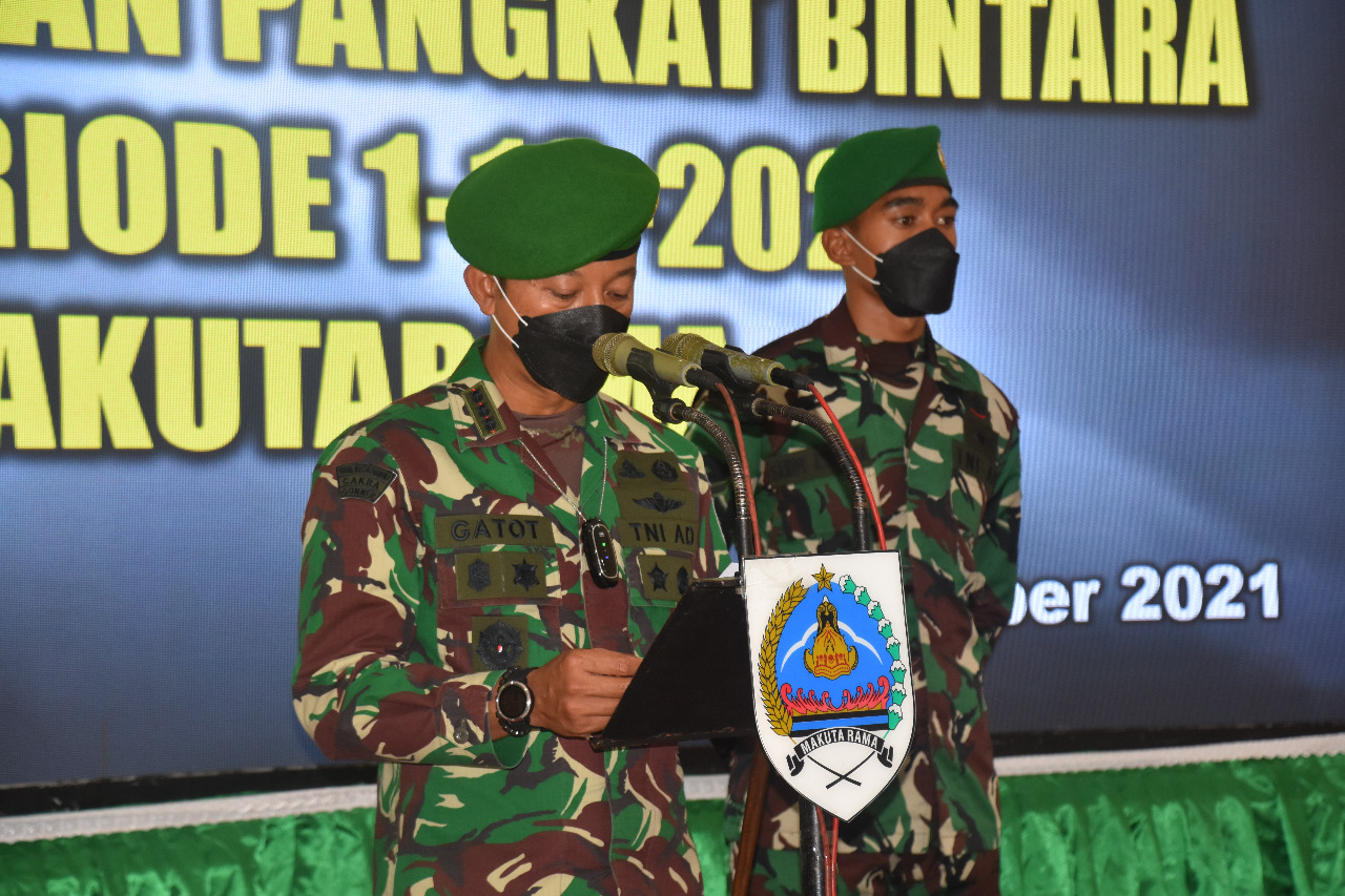 Kolonel Arm Putranto Gatot Sri Handoyo, S.Sos, M.M Pimpin Upacara Korps Kenaikan Pangkat